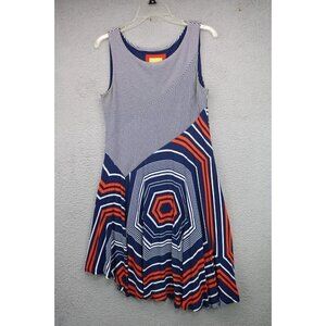 Maeve Cameron Striped Asymmetrical Hem Dress-Size Medium